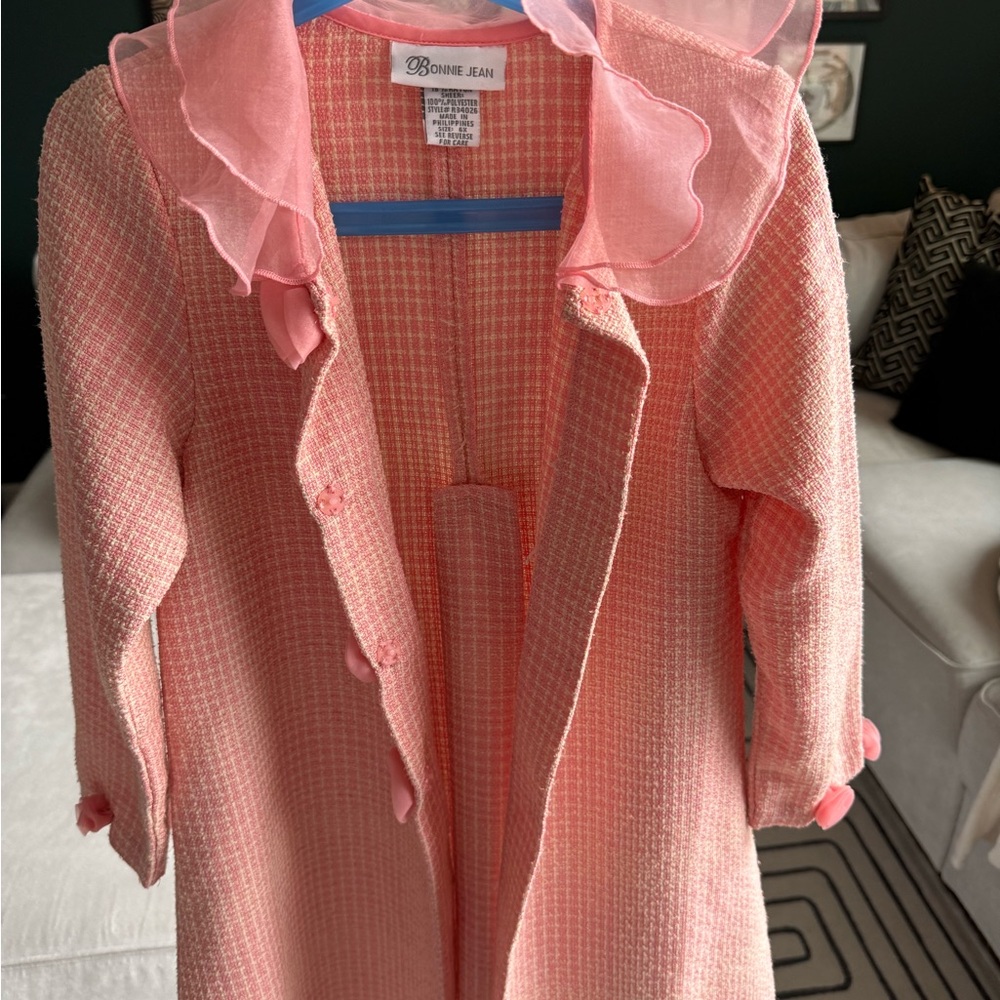 Bonnie Jean Pink Textured Coat
